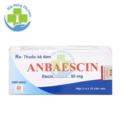 Anbaescin - Hộp 3 vỉ x 10 viên