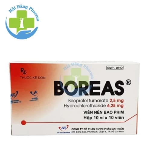 Boreas - Hộp 3 vỉ. 6 vỉ, 10 vỉ x 10 viên