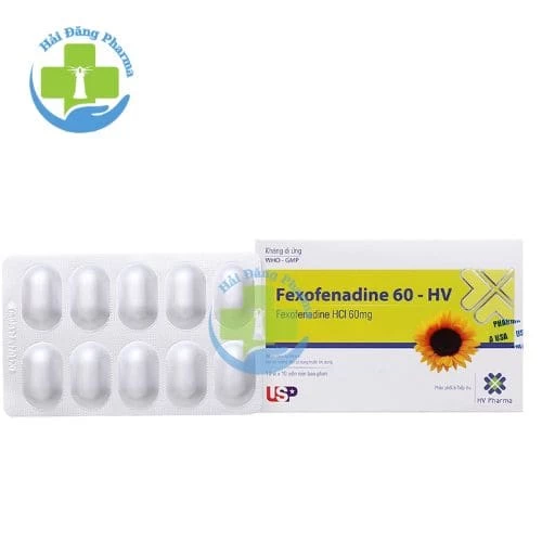 Fexofenadin OD DWP 60 - Hộp 6 vỉ x 10 viên