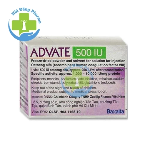 Advate 250iu - Hộp 1 lọ