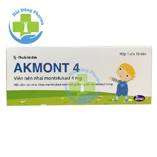 Akmont 4 - Hộp 1 vỉ x 10 viên