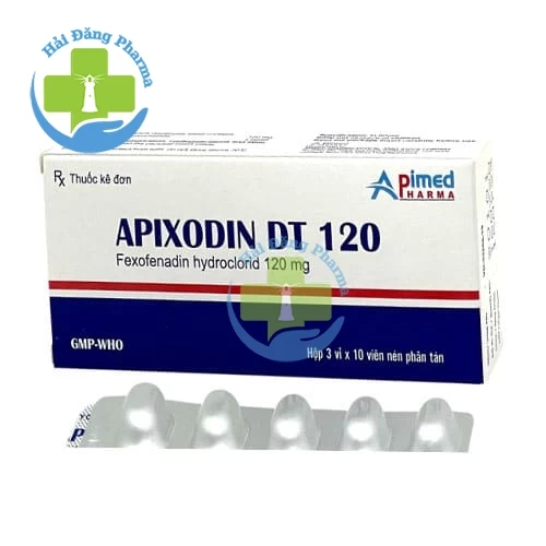 Apixodin DT 120 đóng Hộp 3 vỉ x 10 viên