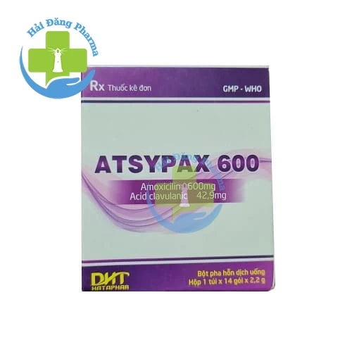 Atsypax 600 - Hộp 1 túi x 14 gói x 2,2g