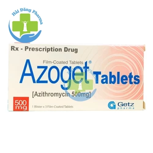 Azoget tablets 500mg - Hộp 1 vỉ x 3 viên