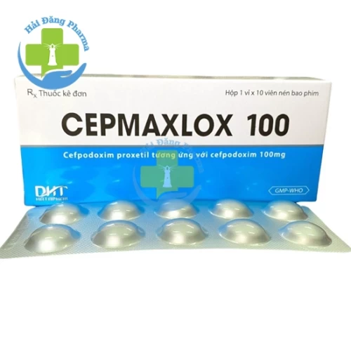 Cepmaxlox 100 - Hộp 1 vỉ x 10 viên