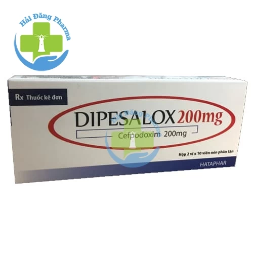 Dipesalox 200mg - Hộp 2 vỉ x 10 viên