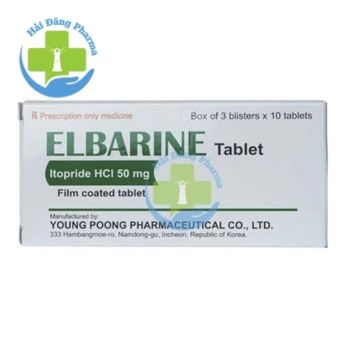 Elbarine tablet - Hộp 3 vỉ x 10 viên