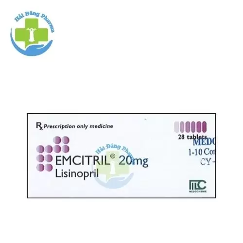 Emcitril 20mg - Lisinopril Medochemie