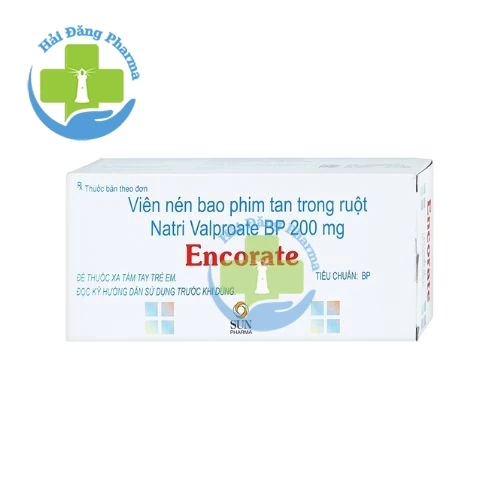 Encorate 200 - Natri Valproate 200mg Sun Pharma