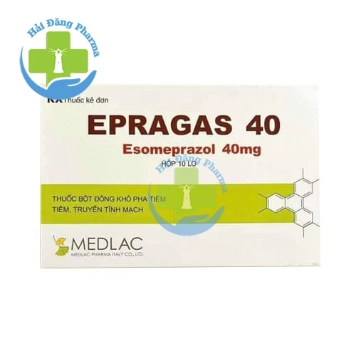 Epragas 40 - Hộp 10 lọ thuốc bột đông khô pha tiêm