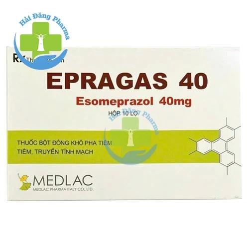 Epragas 40 - Hộp 10 lọ thuốc bột đông khô pha tiêm