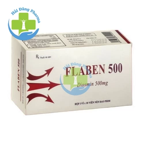 Flaben 500 - Hộp 4 vỉ x 15 viên