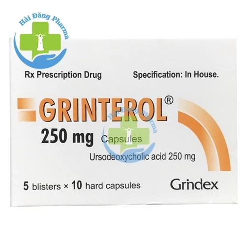 Grinterol 250mg capsules - Hộp 5 vỉ x 10 viên