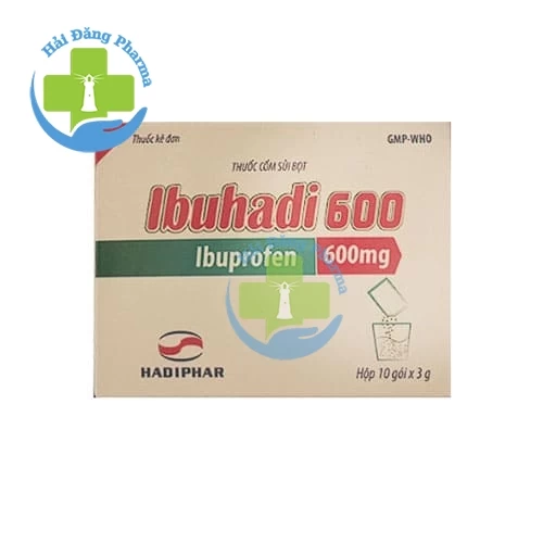 Ibuhadi 600 - Hộp 5 gói, 10 gói, 15 gói, 20 gói x 3g