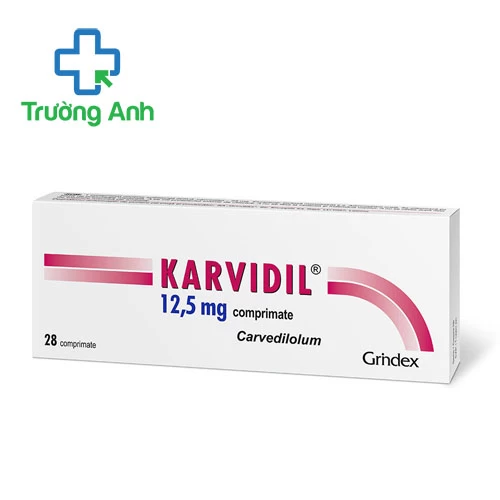 Karvidil 12,5mg - Hộp chứa 2 vỉ x 14 viên