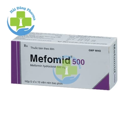 Mefomid 500 - Hộp 5, 10 vỉ x 10 viên