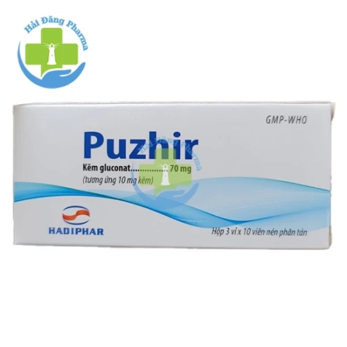 Puzhir - Kẽm gluconat 70mg Hadiphar