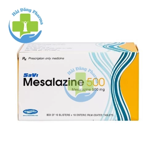 SaVi Mesalazine 500 - Hộp 10 vỉ x 10 viên