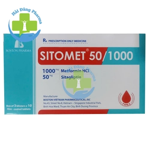 Sitomet 50/1000 Dược phẩm Boston