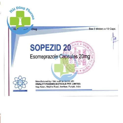 Sopezid 20 - Hộp 3 vỉ x 10 viên