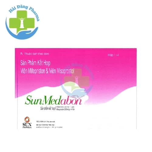 Sunmedabon - Hộp chứa 1 vỉ thuốc phối hợp