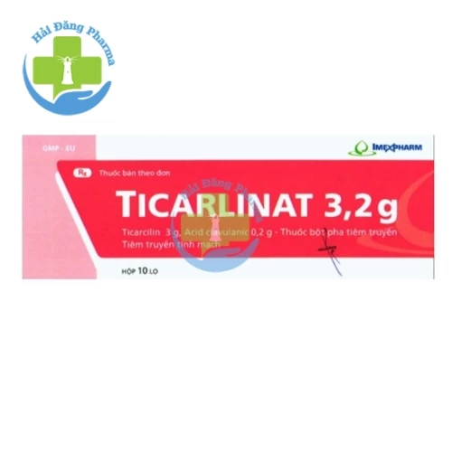 Ticarlinat 3,2g - Hộp 1 lọ
