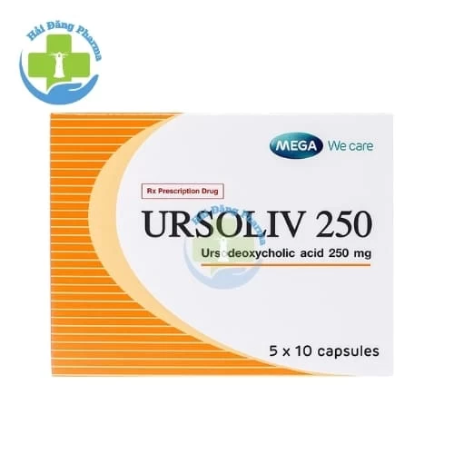 Ursoliv 250 - Acid Ursodeoxycholic 250mg Mega Lifesciences