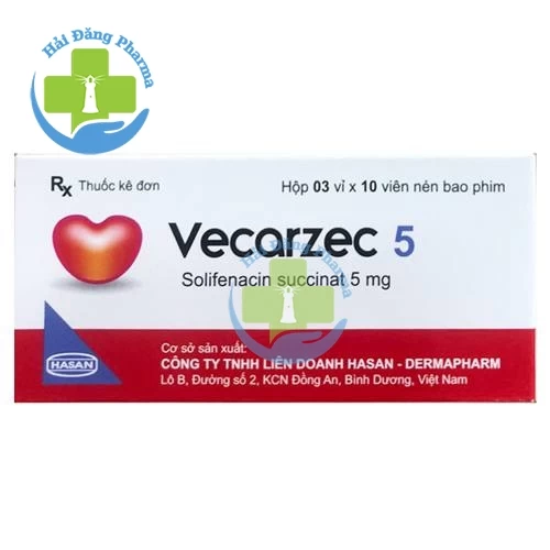 Vecarzec 5 - Hộp 03 vỉ x 10 viên; Hộp 05 vỉ x 10 viên