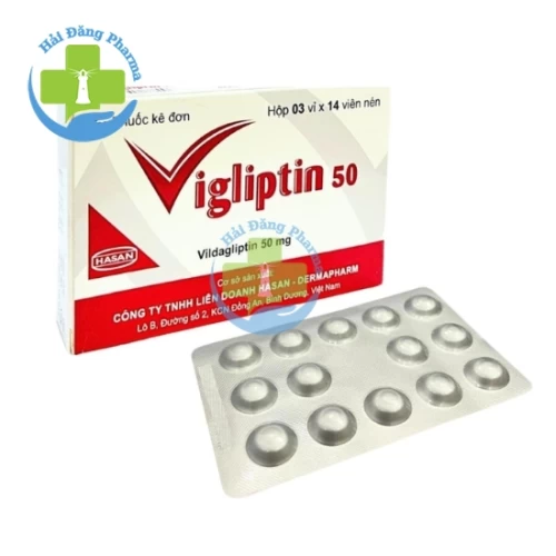 Vigliptin 50 - Hộp 3 vỉ x 14 viên