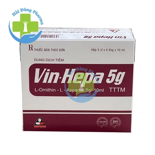 Vin-hepa 5g - L-Ornithin - L - Aspartat 5g/10ml Vinphaco