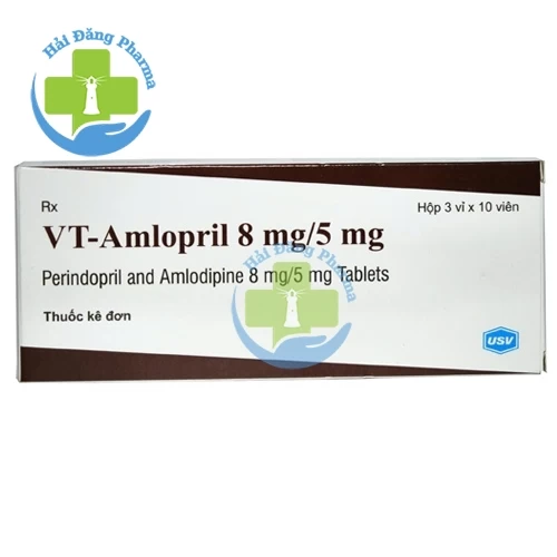 Vt-amlopril 8mg/5mg - Hộp 3 vỉ x 10 viên