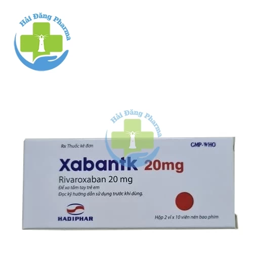 Xabantk 20mg - Hộp 2 vỉ x 7 viên; Hộp 2 vỉ x 10 viên