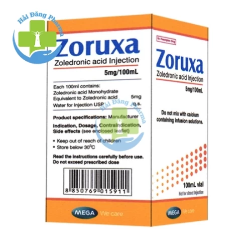 Zoruxa - Zoledronic acid 5mg/100ml Gland Pharma