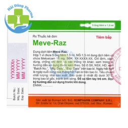 Meve-Raz - Hộp 1 vỉ x 3 ống 1,5ml