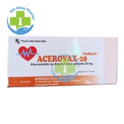 Acerovax-20 - Hộp 3 vỉ x 10 viên