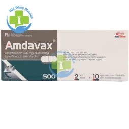 Amdavax 500 - Hộp 01 vỉ x 3 viên