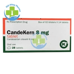 Candekern 8mg Tablet - Hộp 2 vỉ x 14 Viên