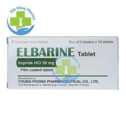 Elbarine tablet - Hộp 3 vỉ x 10 viên