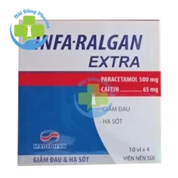 Infa-ralgan extra Hộp 10 vỉ x 4 viên