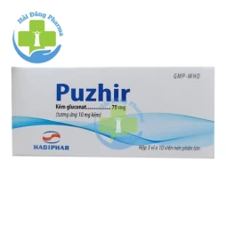 Puzhir - Kẽm gluconat 70mg Hadiphar