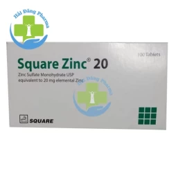 Square Zinc 20 - Hộp 3 vỉ x 10 viên